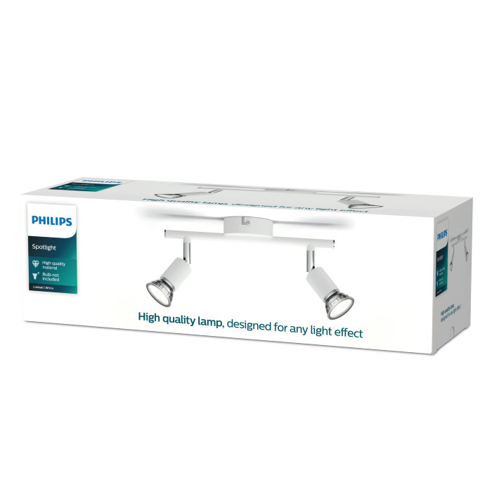 Takspotlight Limbali 2 spots Vit Philips